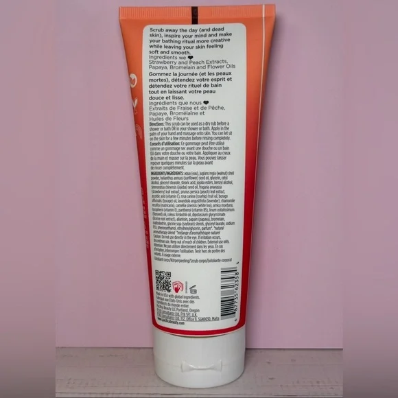 Pacifica strawberry peach body scrub 6 fl oz NEW - Picture 2 of 3